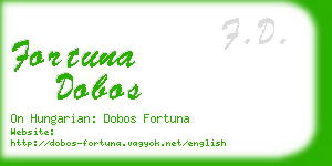 fortuna dobos business card